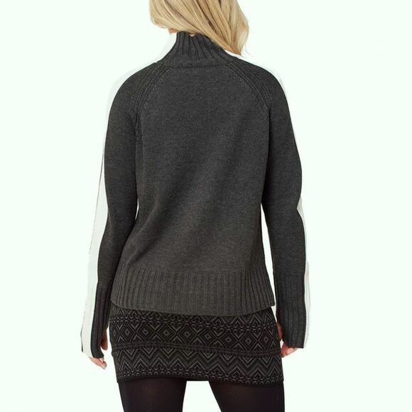 New NoTag Krimson Klover Sweater XS Off Piste Ski Acrylic Wool Mock Neck Boxy - Picture 2 of 8